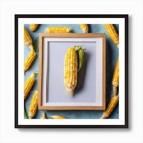 Photo Of Corn On The Cob Art Print