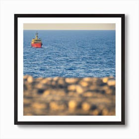 Ship In The Sea Art Print