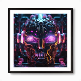 Robot Head 45 Art Print