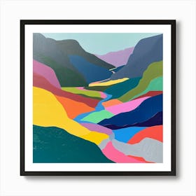 Colourful Abstract Crins National Park France 2 Art Print