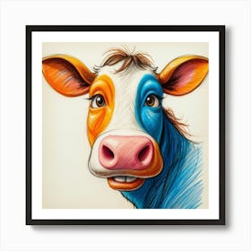 Cow'S Face Art Print