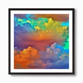 Rainbow Clouds Poster