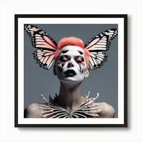 Clown Butterfly Couture 4 Art Print