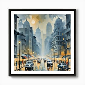 New Delhi City Views Art Print