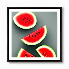 Watermelon Minimalistic Art Print Art Print