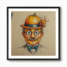 Old Man In Hat Art Print