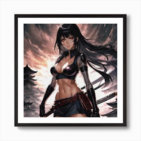 Samurai Girl 11 Art Print