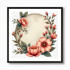 Floral Frame 2 Art Print