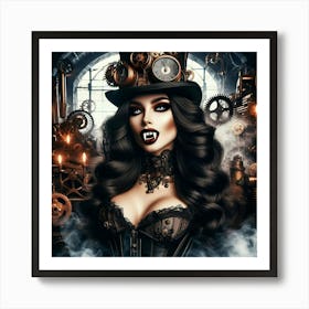 Steampunk Beauty Art Print