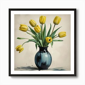 Green Tulips Hallway Art Print (10) Art Print