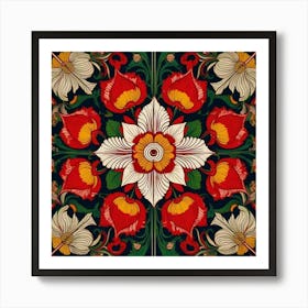 Flower pattern 1 Art Print