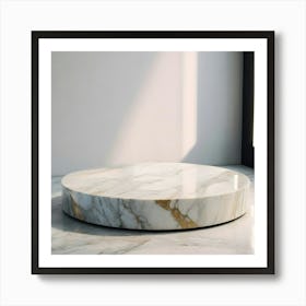 Round Marble Coffee Table 3 Art Print