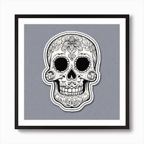 Day Of The Dead Skull 5 Art Print