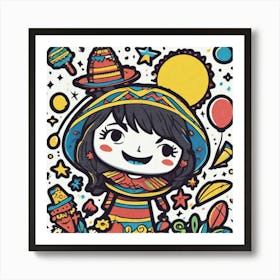 Mexican Girl Art Print