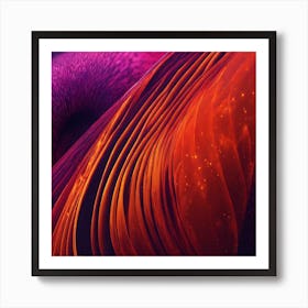 Abstract Colorful Feathers  Art Print