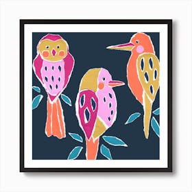 Bird Trio Art Print