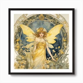 Yellow Fairy Art Print