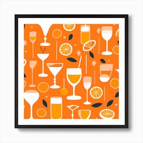 Aperol Appreciation Pattern Art Print