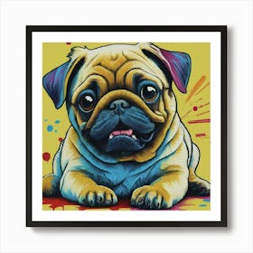 Pug Canvas Print Art Print