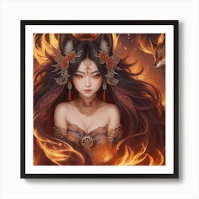 Secrets of the Fox Demon Art Print