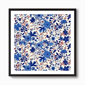 Lily Lane London Fabrics Floral Pattern 7 Art Print