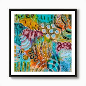 Reef Radiance Abstract Painting Art Print