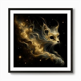 Golden Cat 37 Art Print