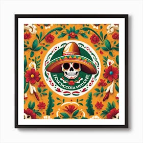 Mexican Skull 80 Art Print