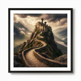 Castle In The Mountains Art Print