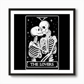 The Lovers - Death Skull Valentines Gift 1 Art Print