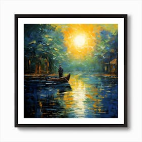 Ephemeral Waters: Monet's Fantasy Art Print