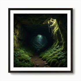 Mossy Cave 1 Art Print