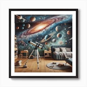 Planets And Stars Art Print