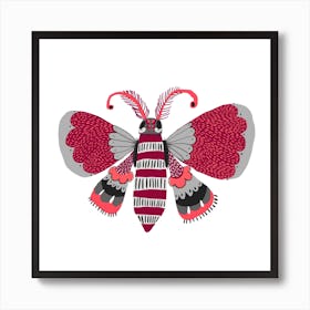 Butterfly Grey 2 Art Print