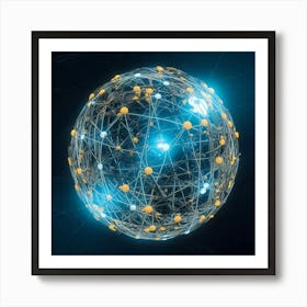 Networked Sphere Art Print