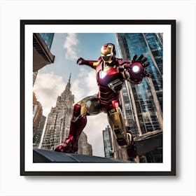 Iron Man In Action 1 Art Print