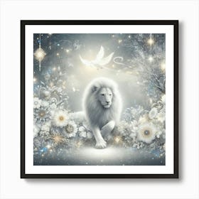 White Lion 2 Art Print