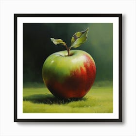 Apple In The Grass Art Print