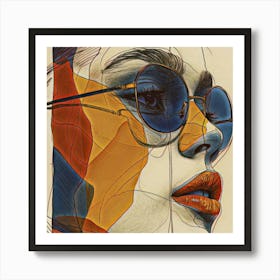 Woman With Sunglasses Art Print