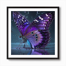 Purple Butterfly 1 Art Print