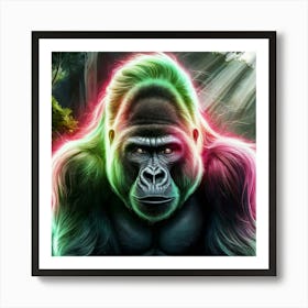 Gorilla In The Jungle Art Print