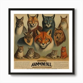 Default Default Vintage And Retro Animal Advertising Aestethic 3 (2) Art Print