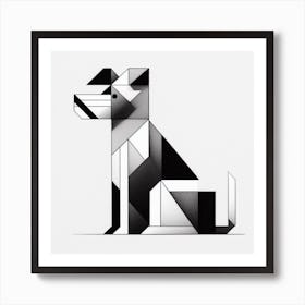 Geometric Dog 1 Art Print