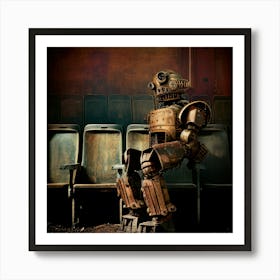Robot In The Theater Art Print