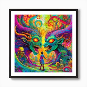 Demons And Angels Art Print