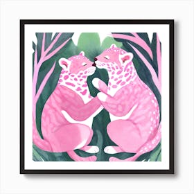 I Love You Valentines Leopards 4 Art Print