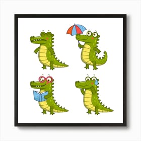 Crocodiles Art Print