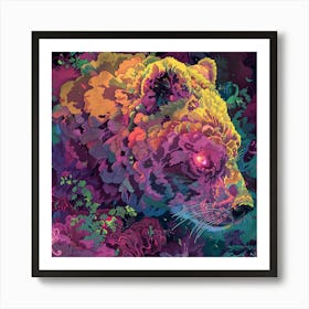 Psychedelic Bear 1 Art Print