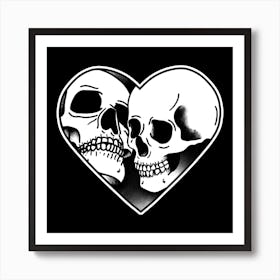 Lovers in death 1 Art Print