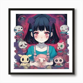 Anime Girl Art Print